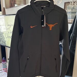 Nike Men’s Texas Longhorns Football Zip Down Jacket Extra Small New w Tags Gray